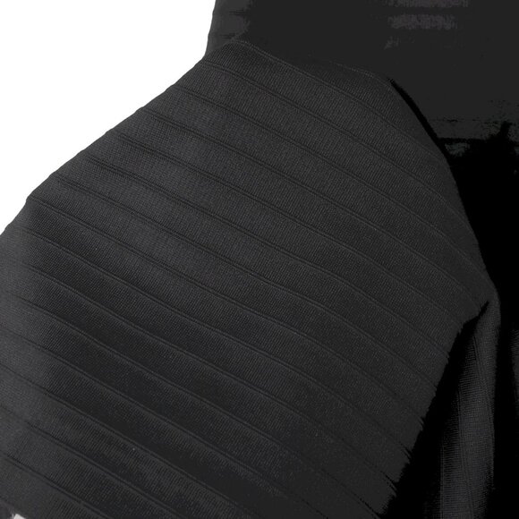 JUST Female Asta Ribbed Pencil Dress Halter Stretch High Neck Knee Length Black - Picture 12 of 12